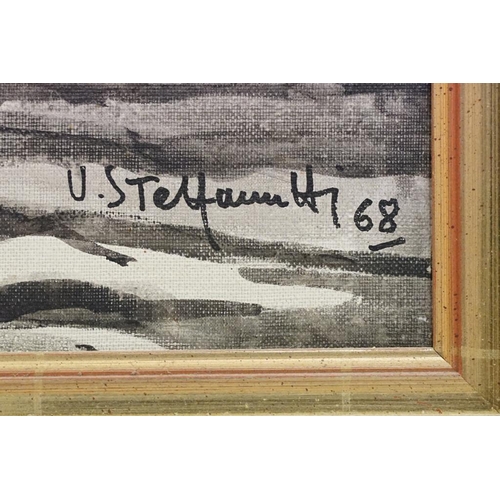 504 - Ugo Stefanutti (1924 - 2004), Villa Allegri, oil on canvas, signed lower right and dated '68, titled... 