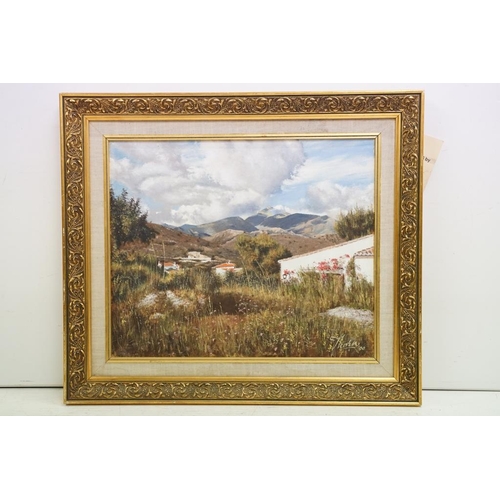 512 - Peter Thorn (b.1936), Malaga scene, oil on canvas, signed lower right and dated '90, 45 x 54.5cm, gi... 