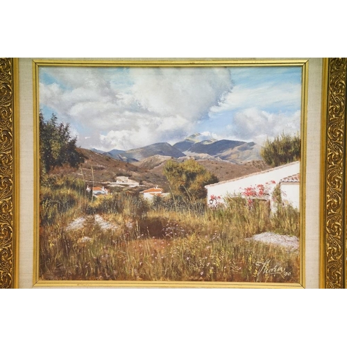 512 - Peter Thorn (b.1936), Malaga scene, oil on canvas, signed lower right and dated '90, 45 x 54.5cm, gi... 