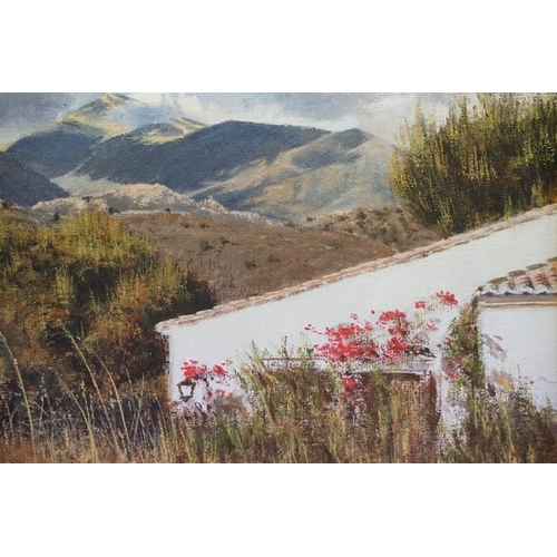 512 - Peter Thorn (b.1936), Malaga scene, oil on canvas, signed lower right and dated '90, 45 x 54.5cm, gi... 