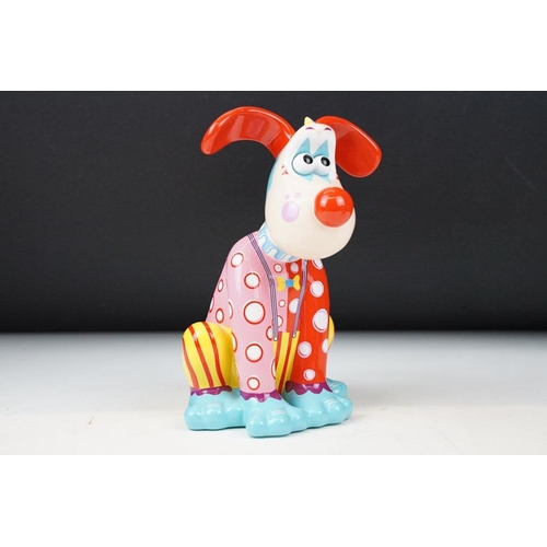 9 - Five Aardman / W&G Ltd Wallace & Gromit 'Gromit Unleashed' seated figures to include Merry-Go Gromit... 