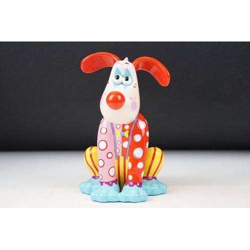 9 - Five Aardman / W&G Ltd Wallace & Gromit 'Gromit Unleashed' seated figures to include Merry-Go Gromit... 