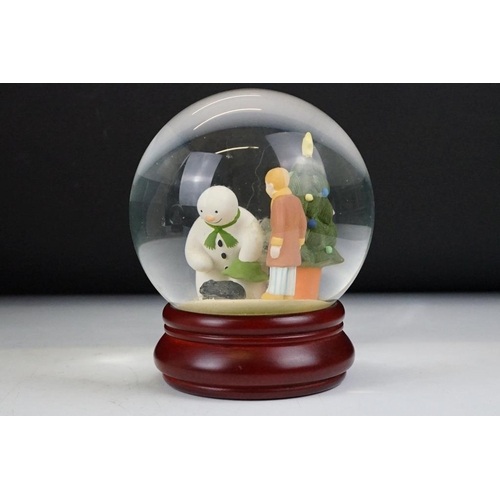 92 - Two boxed Coalport Characters ' The Snowman ' snow globes, to include First Edition Christmas Friend... 