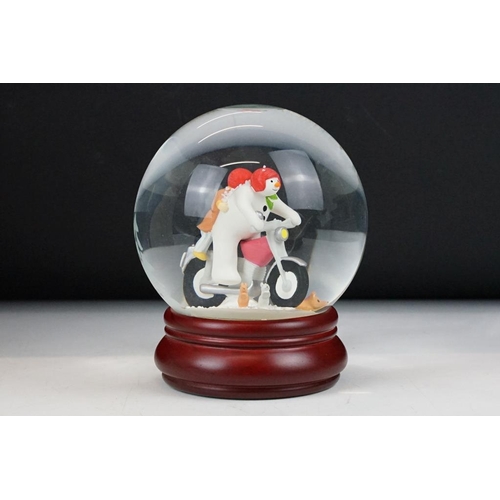 92 - Two boxed Coalport Characters ' The Snowman ' snow globes, to include First Edition Christmas Friend... 