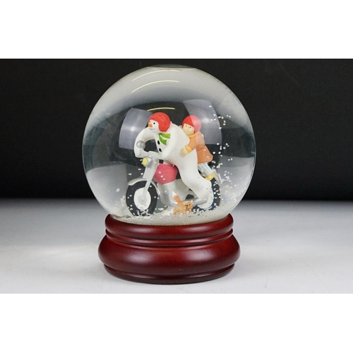 92 - Two boxed Coalport Characters ' The Snowman ' snow globes, to include First Edition Christmas Friend... 