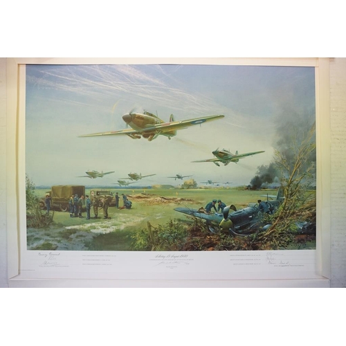 452 - Frank Wootton - ' Aldertag 15 August 1940 ' ltd edn colour print, commemorating the 50th anniversary... 