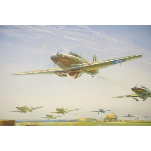 452 - Frank Wootton - ' Aldertag 15 August 1940 ' ltd edn colour print, commemorating the 50th anniversary... 