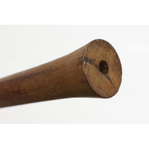 164 - Early 20th century wooden blow pipe / dart gun of tapering form, approx 163cm long