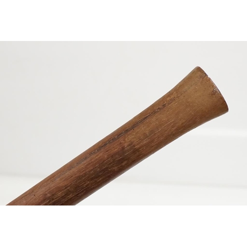 164 - Early 20th century wooden blow pipe / dart gun of tapering form, approx 163cm long