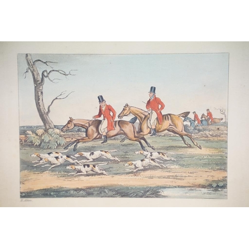 457 - Set of three after Henry Alken, fox hunting, colour prints, each 23 x 27cm, each framed and glazed, ... 