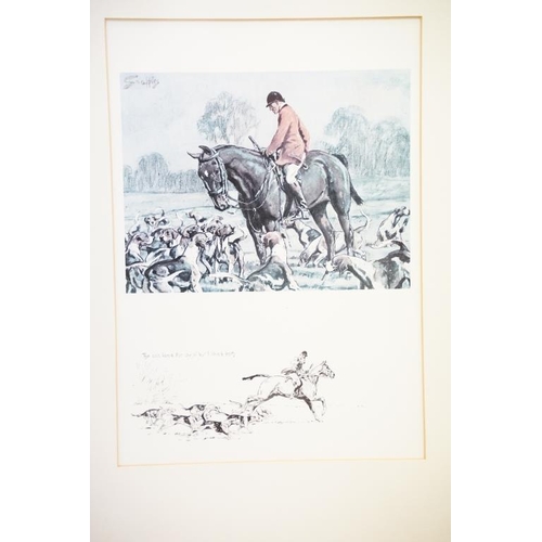 457 - Set of three after Henry Alken, fox hunting, colour prints, each 23 x 27cm, each framed and glazed, ... 