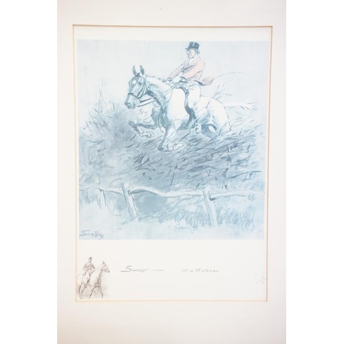 457 - Set of three after Henry Alken, fox hunting, colour prints, each 23 x 27cm, each framed and glazed, ... 