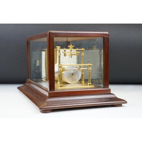 168 - 20th Century ' Short & Mason of London ' barograph, no. I 15847, housed within a glazed mahogany cas... 