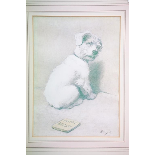 462 - Pair of Cecil Aldin dog prints, 24 x 17.5cm