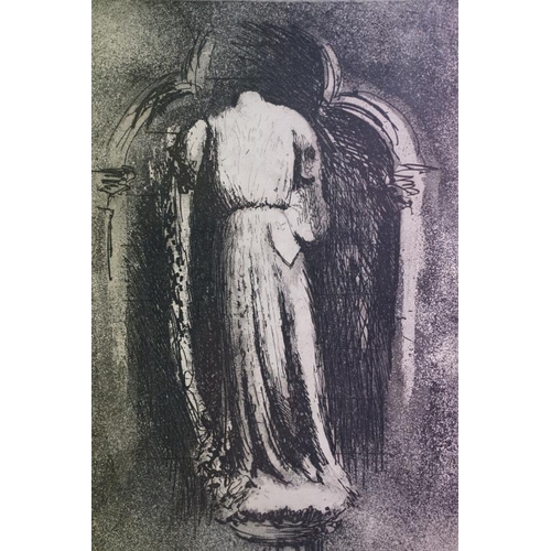 529 - 20th century Etching, Study of a Classical Statue in a niche, signed and numbered 5 of 6, 42cm x 26c... 