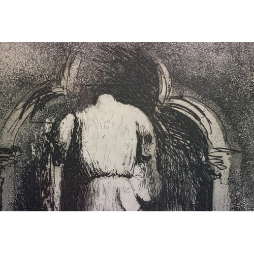 529 - 20th century Etching, Study of a Classical Statue in a niche, signed and numbered 5 of 6, 42cm x 26c... 