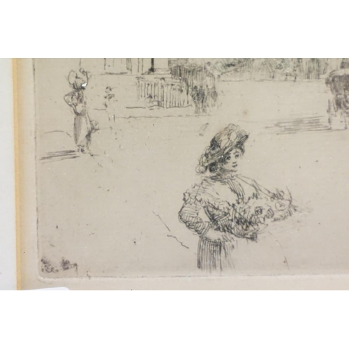 530 - Constance Mary Pott (1862 - 1957), St. Martin-in-the-Fields, etching, signed in pencil lower right, ... 