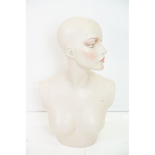 419 - Mid 20th Century ' Adel Rootstein ' shop display female mannequin bust, approx 55cm high