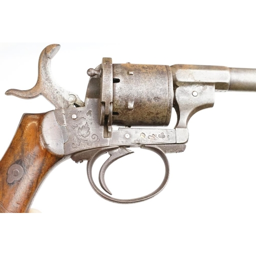 315 - An antique 19th century six shot pinfire revolver, no visible makers marks.