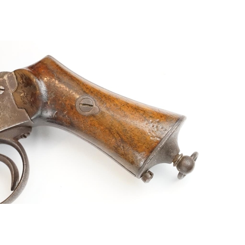 315 - An antique 19th century six shot pinfire revolver, no visible makers marks.