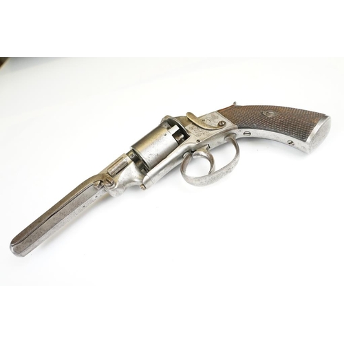 316 - An antique 19th century six shot percussion revolver, no visible makers marks, octagonal barrel and ... 