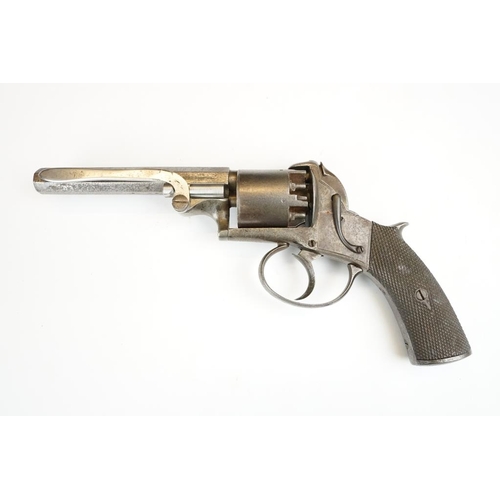 317 - An antique 19th century six shot percussion revolver, no visible makers marks, octagonal barrel and ... 