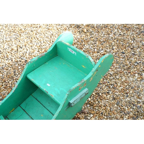 539 - Painted wooden fairground swing boat, with seat at either end, approx 144cm long