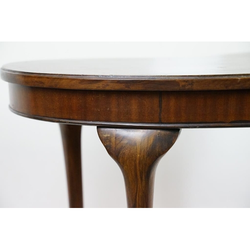 555 - Early 20th century Mahogany Side Table of kidney form, raised on slender carbiole legs, 77cm long x ... 