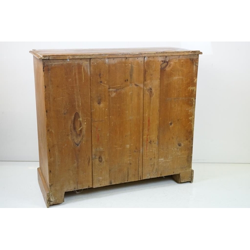 558 - 19th century Pine Chest of Two Short over Three Long Drawers raised on plinth base, 106cm wide x 45c... 