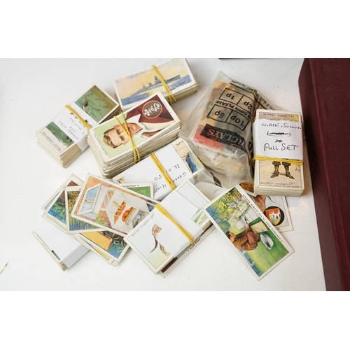 392 - Collection of cigarette cards, to include two albums, framed & loose examples, featuring Players Cri... 