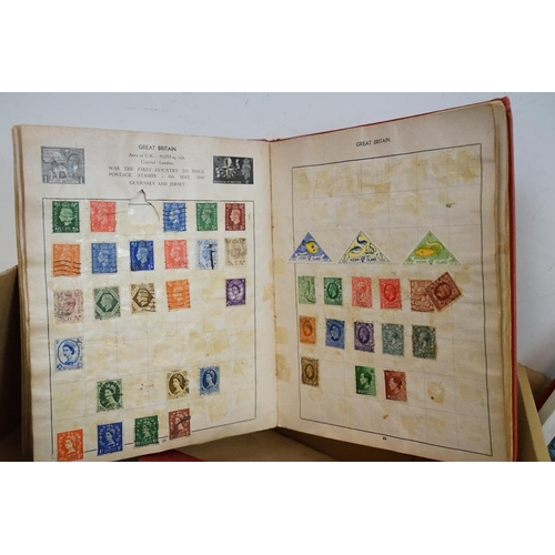 395 - Collection of British, World and Commonwealth stamps contained within 11 albums, featuring mint exam... 