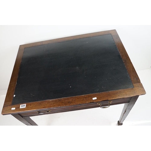 599 - Late 19th / Early 20th century Mahogany Side Table or Desk with black leather inset writing surface ... 