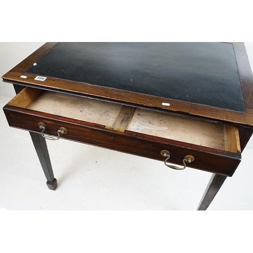 599 - Late 19th / Early 20th century Mahogany Side Table or Desk with black leather inset writing surface ... 