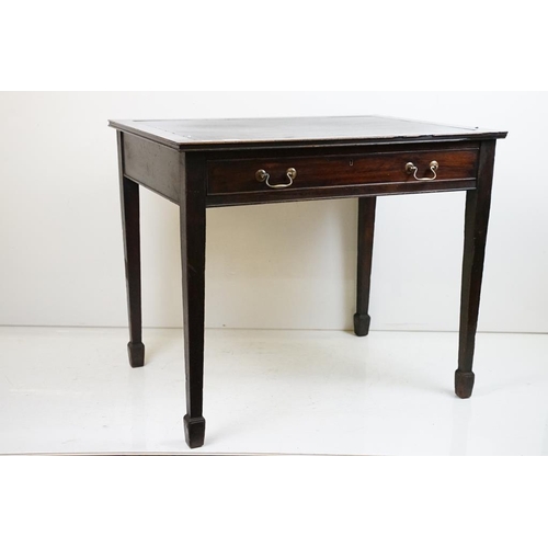 599 - Late 19th / Early 20th century Mahogany Side Table or Desk with black leather inset writing surface ... 