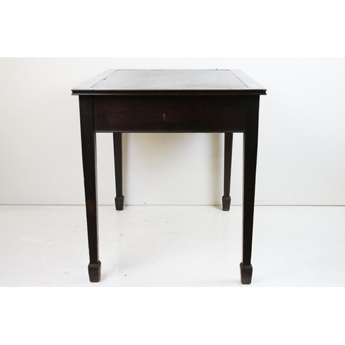 599 - Late 19th / Early 20th century Mahogany Side Table or Desk with black leather inset writing surface ... 