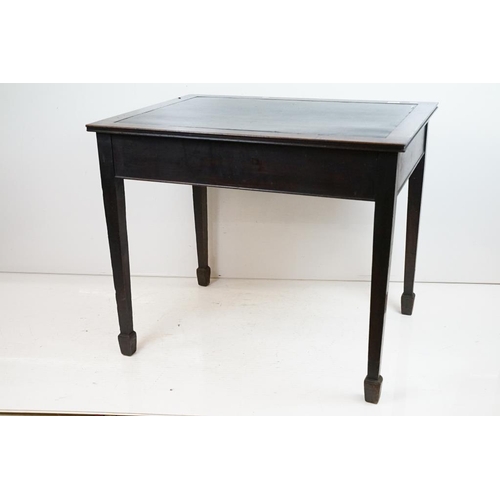 599 - Late 19th / Early 20th century Mahogany Side Table or Desk with black leather inset writing surface ... 