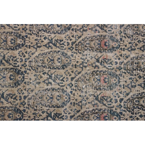 617 - Caucasian Rug with rows of botehs within a ' Kufic ' border, 144cm x 107cm