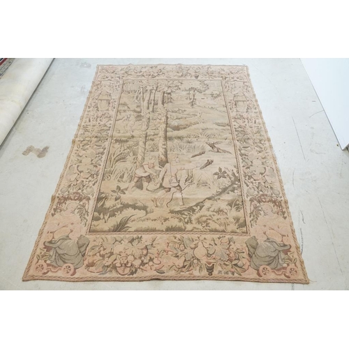 620 - Machine Tapestry Flemish style Panel depicting a Hunting Scene, 219cm x 148cm