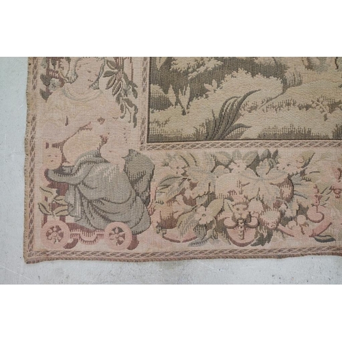 620 - Machine Tapestry Flemish style Panel depicting a Hunting Scene, 219cm x 148cm