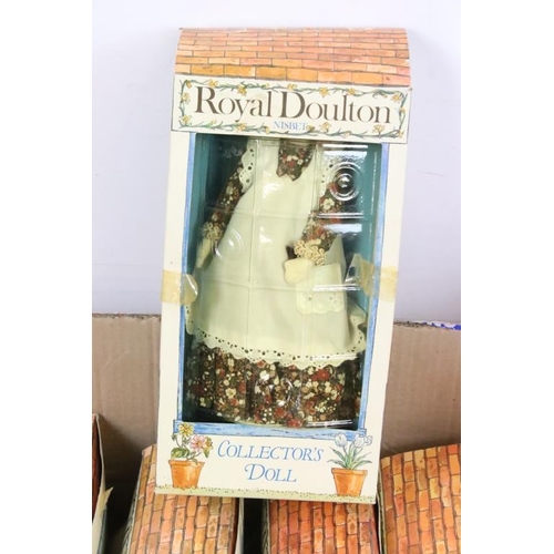 115 - Collection of Royal Doulton Nisbet collectors dolls, all in their original boxes. Eighteen in total.