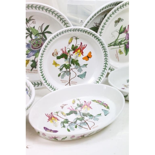 161 - Portmeirion ' The Botanic Garden 'dinnerware / ceramics to include 6 dinner plates, 6 soup bowls, 6 ... 