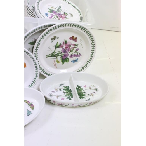 161 - Portmeirion ' The Botanic Garden 'dinnerware / ceramics to include 6 dinner plates, 6 soup bowls, 6 ... 