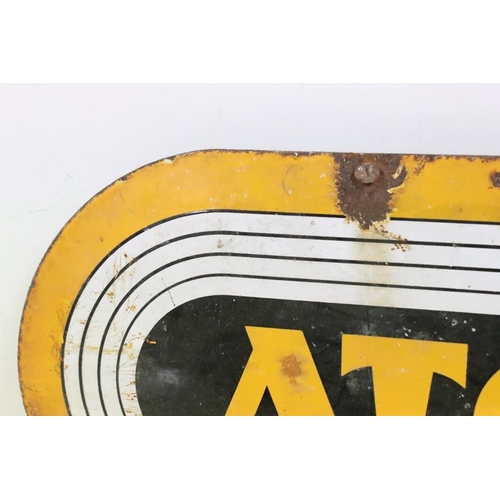 209 - Advertising - ' Atcost ' enamel wall sign of oval form, approx 76cm W x 30.5cm H