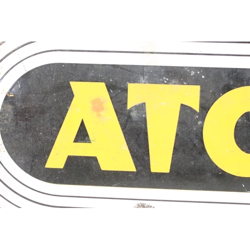 209 - Advertising - ' Atcost ' enamel wall sign of oval form, approx 76cm W x 30.5cm H