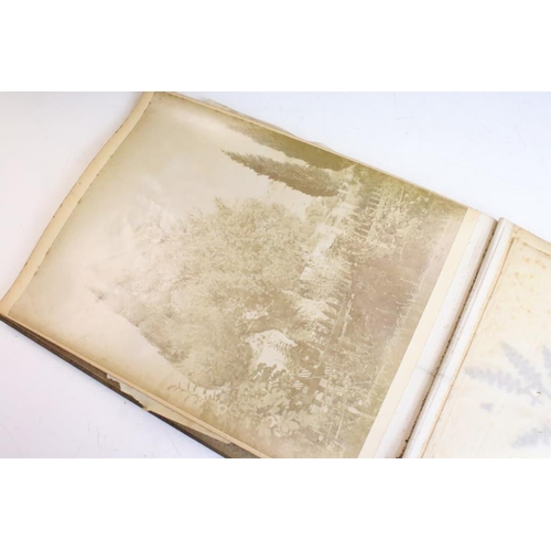 212 - Early 20th century Jerusalem olive wood book containing ' photographs and flowers of the hl. land ',... 