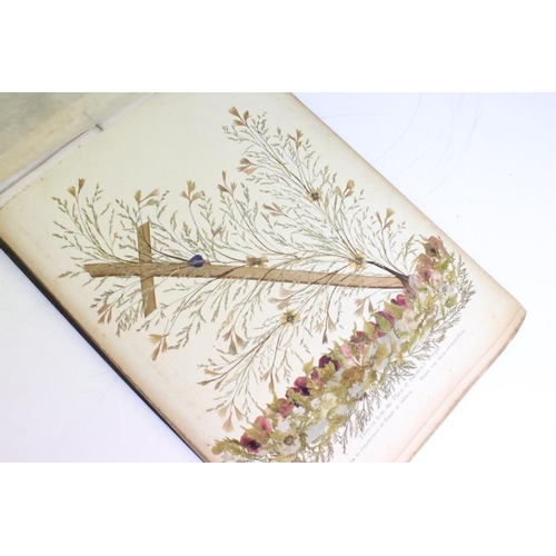 212 - Early 20th century Jerusalem olive wood book containing ' photographs and flowers of the hl. land ',... 