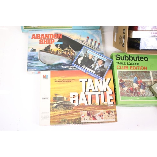 443 - Collection of mixed games / board games to include Subbuteo Table Soccer Club Edition, Subbuteo Cric... 