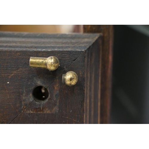 632 - Jacobean style Carved Oak ' Tester ' Bed with a panelled headboard and carved footposts