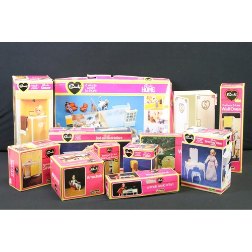 1504 - 11 Boxed Pedigree play sets / accessory sets to include Sindy's Home (44543 - tatty box), Shower (44... 