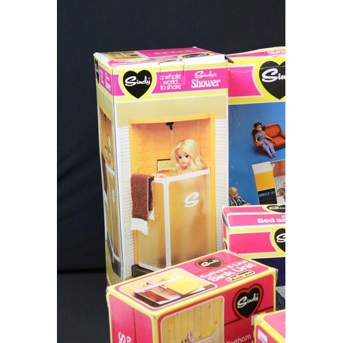 1504 - 11 Boxed Pedigree play sets / accessory sets to include Sindy's Home (44543 - tatty box), Shower (44... 